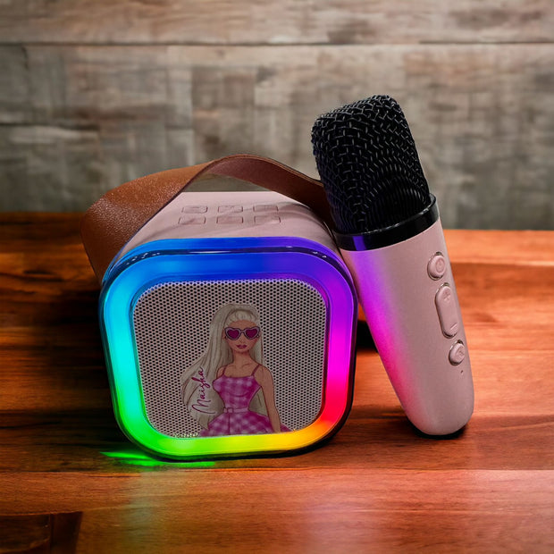 Personalised Karaoke Mic and Speaker - Doll