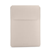 13" Vegan Leather Laptop Sleeve (Beige)