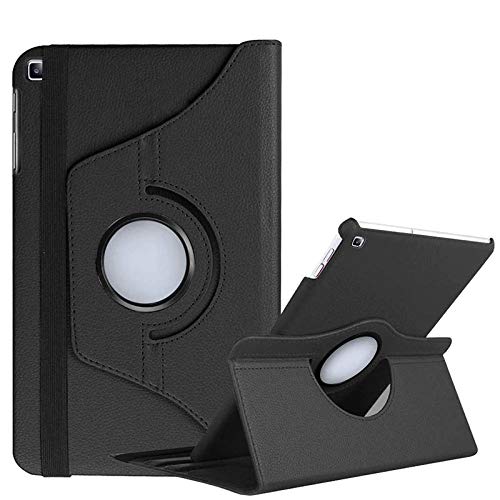 Samsung Galaxy Tab A7 2020 10.4 T500/T505 Leather Stand Smart Case Cover 360° MultiAngle Rotatable Case Cover, Black