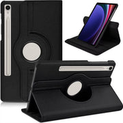 Samsung Galaxy Tab S9 11 inch / S9 FE / S10 FE 10.9 inch Leather Stand Smart Case Cover 360° MultiAngle Rotatable Case Cover, Black