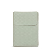 13" Vegan Leather Laptop Sleeve (Mint Criss Cross)