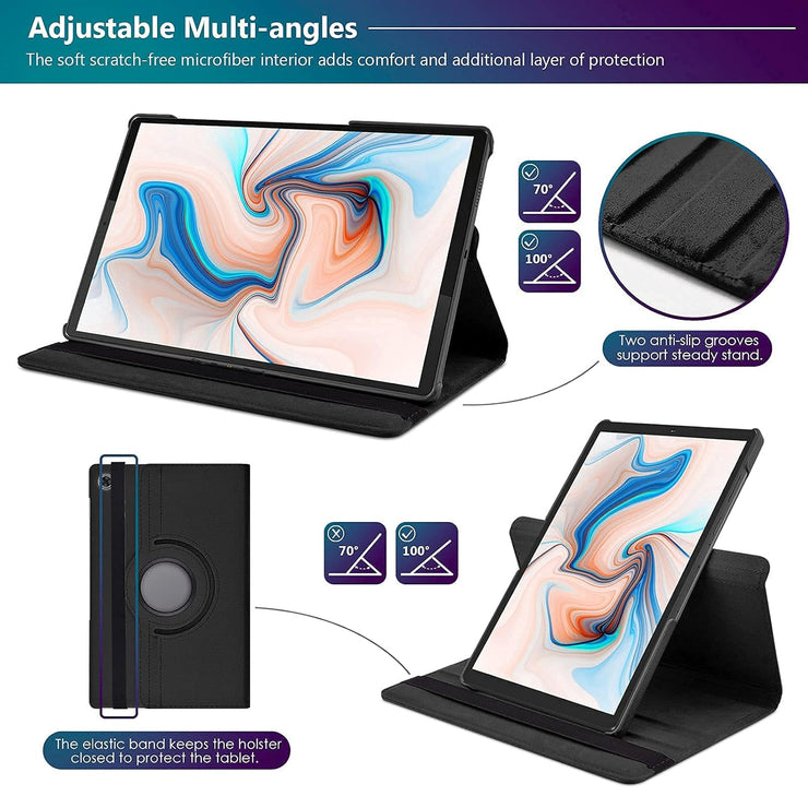Lenovo Tab M10 Plus 3rd Gen /X128 (10.6 inch) Leather Stand Smart Case Cover 360° MultiAngle Rotatable Case Cover