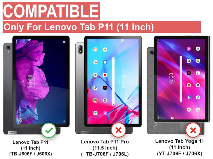 Lenovo Tab P11  (11 inch) Leather Stand Smart Case Cover 360° MultiAngle Rotatable Case Cover