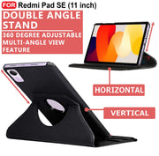 Redmi Pad SE (11 inch) Leather Stand Smart Case Cover 360° MultiAngle Rotatable Case Cover