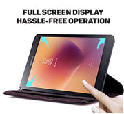 Samsung Galaxy Tab A 8 inch Cover Model SM-T380 / SM-T385 (2017) Leather Stand Smart Case Cover 360° MultiAngle Rotatable Case Cover, Black
