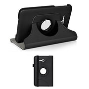 Samsung Galaxy Tab 3 Neo Lite T111 Leather Stand Smart Case Cover 360° MultiAngle Rotatable Case Cover, Black