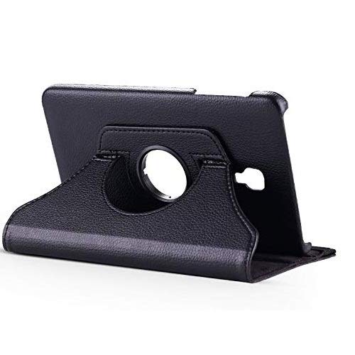 Samsung Galaxy Tab A 10.5 inch 2018 (SM-T590 T595) Leather Stand Smart Case Cover 360° MultiAngle Rotatable Case Cover, Black