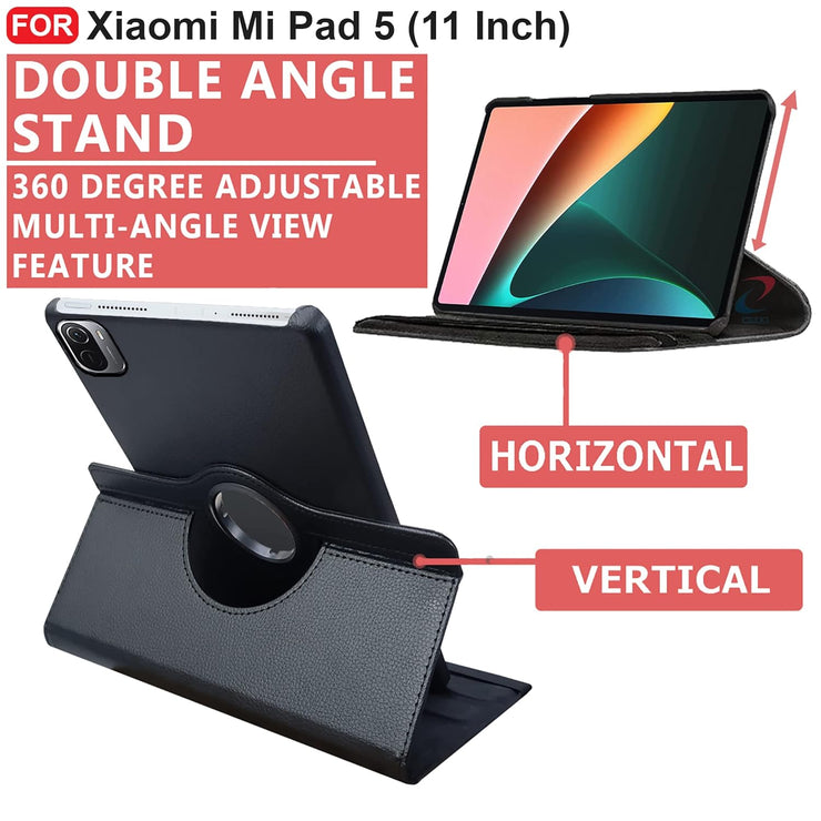 Xiaomi Mi Pad 5 (11 inch) Leather Stand Smart Case Cover 360° MultiAngle Rotatable Case Cover