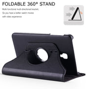 Samsung Galaxy Tab A 8 inch Cover Model SM-T380 / SM-T385 (2017) Leather Stand Smart Case Cover 360° MultiAngle Rotatable Case Cover, Black