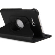 Samsung Galaxy Tab 3 Neo Lite T111 Leather Stand Smart Case Cover 360° MultiAngle Rotatable Case Cover, Black