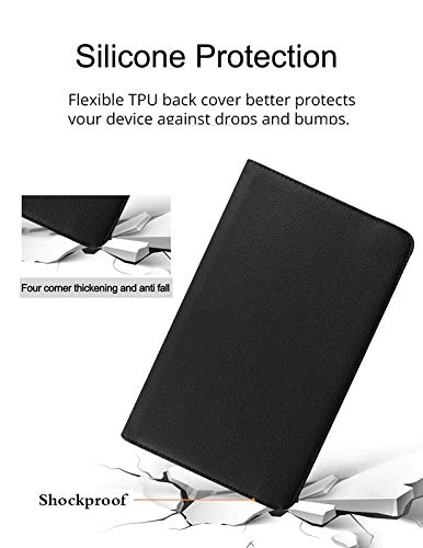 Samsung Galaxy Tab A7 2020 10.4 T500/T505 Leather Stand Smart Case Cover 360° MultiAngle Rotatable Case Cover, Black