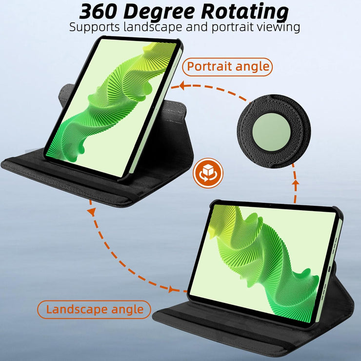 Realme Pad 2 (11.5 inch) Leather Stand Smart Case Cover 360° MultiAngle Rotatable Case Cover