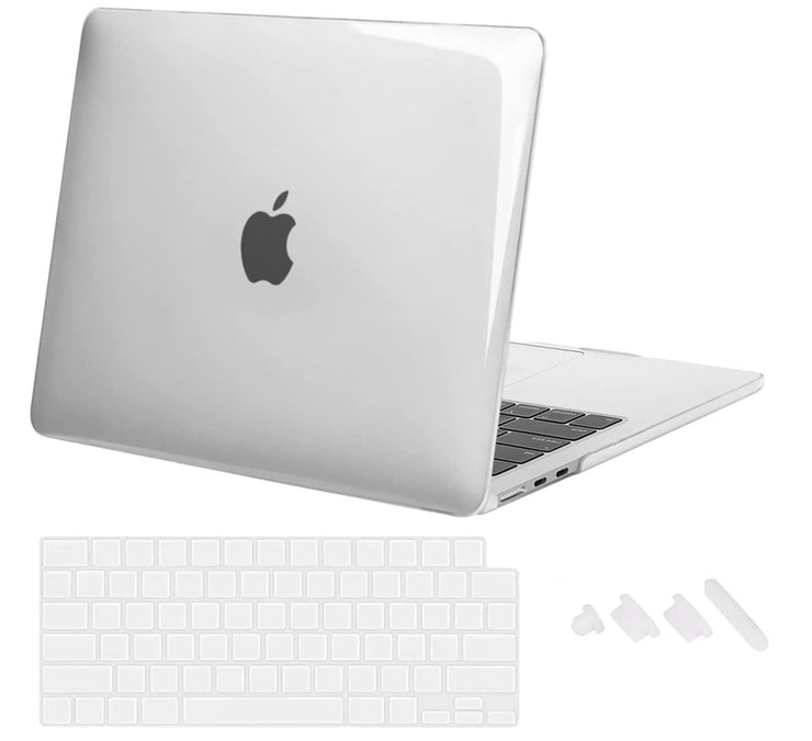 Enthopia Case Compatible with MacBook Air 15 inch M4 A3241 M3 A3114 M2 A2941 Release 2025 2024 2023 with Touch ID Hard Shell Plastic Cover Keyguard Dust Plugs, Transparent Crystal Clear
