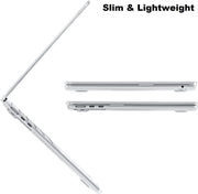 Enthopia Case Compatible with MacBook Air 15 inch M4 A3241 M3 A3114 M2 A2941 Release 2025 2024 2023 with Touch ID Hard Shell Plastic Cover Keyguard Dust Plugs, Transparent Crystal Clear