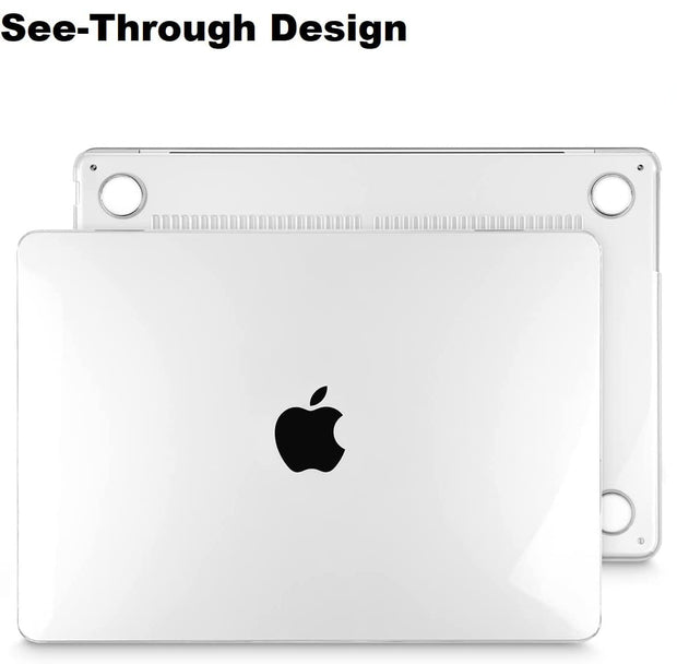 Enthopia Case Compatible with MacBook Air 15 inch M4 A3241 M3 A3114 M2 A2941 Release 2025 2024 2023 with Touch ID Hard Shell Plastic Cover Keyguard Dust Plugs, Transparent Crystal Clear