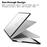 Enthopia Case Compatible with MacBook Air 15 inch M4 A3241 M3 A3114 M2 A2941 Release 2025 2024 2023 with Touch ID Hard Shell Cover TPU + PC Anti-Fingerprint Protective, Semi-Transparent & Black