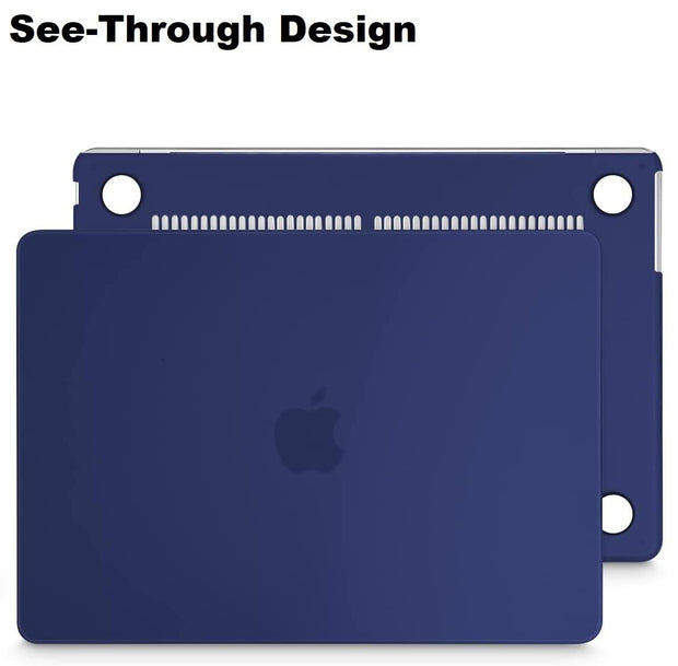 Enthopia Case Compatible with MacBook Air 15 inch M4 A3241 M3 A3114 M2 A2941 Release 2025 2024 2023 with Touch ID Hard Shell Plastic Cover Keyguard Dust Plugs, Navy Blue