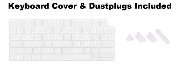 Enthopia Case Compatible with MacBook Air 15 inch M4 A3241 M3 A3114 M2 A2941 Release 2025 2024 2023 with Touch ID Hard Shell Plastic Cover Keyguard Dust Plugs, Transparent Crystal Clear