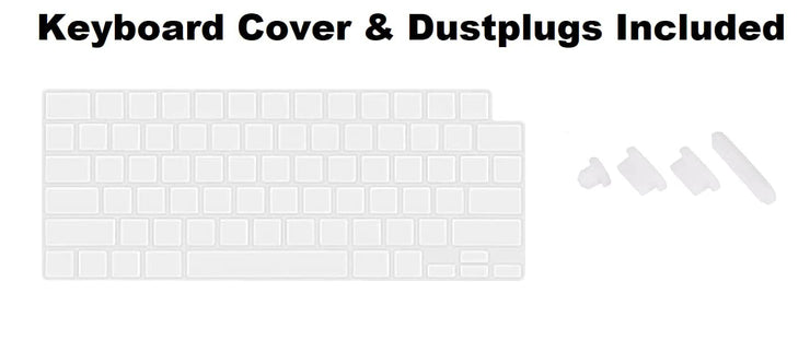 Enthopia Case Compatible with MacBook Air 15 inch M4 A3241 M3 A3114 M2 A2941 Release 2025 2024 2023 with Touch ID Hard Shell Plastic Cover Keyguard Dust Plugs, Transparent Crystal Clear