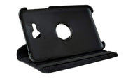 Samsung Galaxy Tab 3 Neo Lite T111 Leather Stand Smart Case Cover 360° MultiAngle Rotatable Case Cover, Black