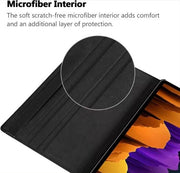 Samsung Galaxy Tab S9 11 inch / S9 FE / S10 FE 10.9 inch Leather Stand Smart Case Cover 360° MultiAngle Rotatable Case Cover, Black