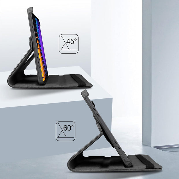 Xiaomi Mi Pad 7 11.2 inch Case/Pad 7 Pro Leather Stand Smart Case Cover 360° MultiAngle Rotatable Case Cover, Black