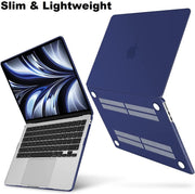 Enthopia Case Compatible with MacBook Air 15 inch M4 A3241 M3 A3114 M2 A2941 Release 2025 2024 2023 with Touch ID Hard Shell Plastic Cover Keyguard Dust Plugs, Navy Blue