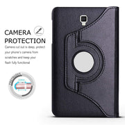 Samsung Galaxy Tab A 8 inch Cover Model SM-T380 / SM-T385 (2017) Leather Stand Smart Case Cover 360° MultiAngle Rotatable Case Cover, Black
