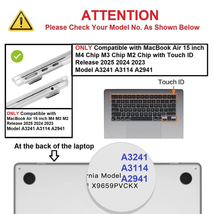 Screen Protector for MacBook Air 15 inch M4 A3241 M3 A3114 M2 A2941 - Screen Guard Film