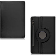 Samsung Galaxy Tab S9 Ultra Case 14.6 Inch 2023 (SM-X91) / Galaxy Tab S8 Ultra Leather Stand Smart Case Cover 360° MultiAngle Rotatable Case Cover, Black