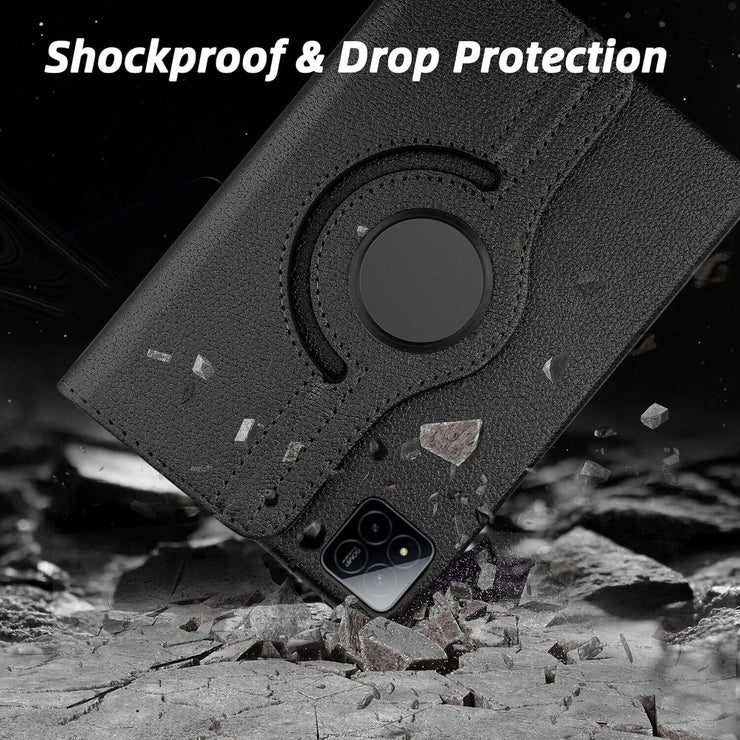 Xiaomi Mi Pad 7 11.2 inch Case/Pad 7 Pro Leather Stand Smart Case Cover 360° MultiAngle Rotatable Case Cover, Black