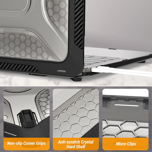 Shock Absorbing Case for MacBook Pro 13 inch (2022-2018)[A2338 M2/M1/A2289/A2251/A2159/A1989]