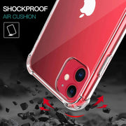 iPhone 12 Mini Back Cover Bumper Protective Case | Silicone Flexible TPU Back Cover Case - Transparent
