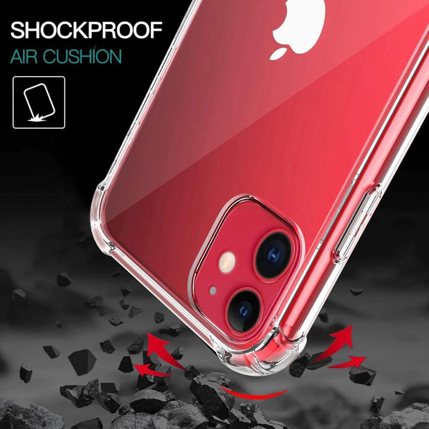 iPhone 12 Mini Back Cover Bumper Protective Case | Silicone Flexible TPU Back Cover Case - Transparent