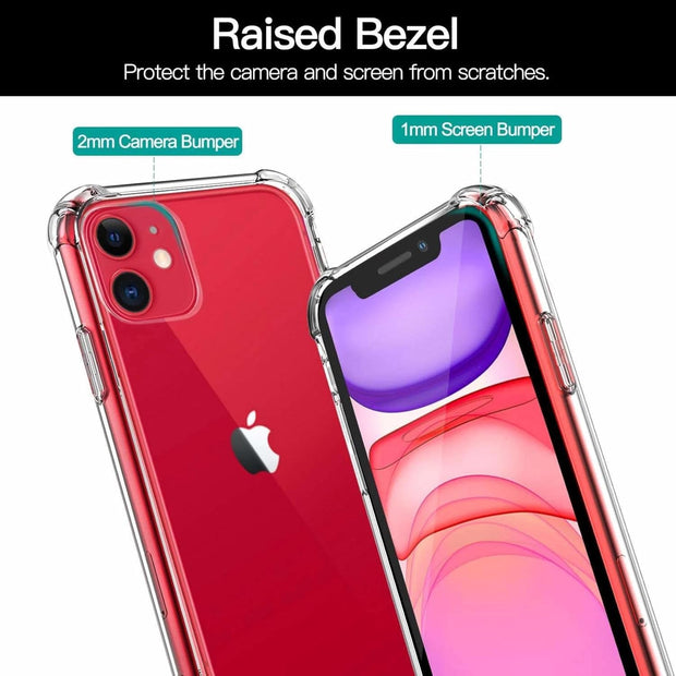 iPhone 12 Mini Back Cover Bumper Protective Case | Silicone Flexible TPU Back Cover Case - Transparent