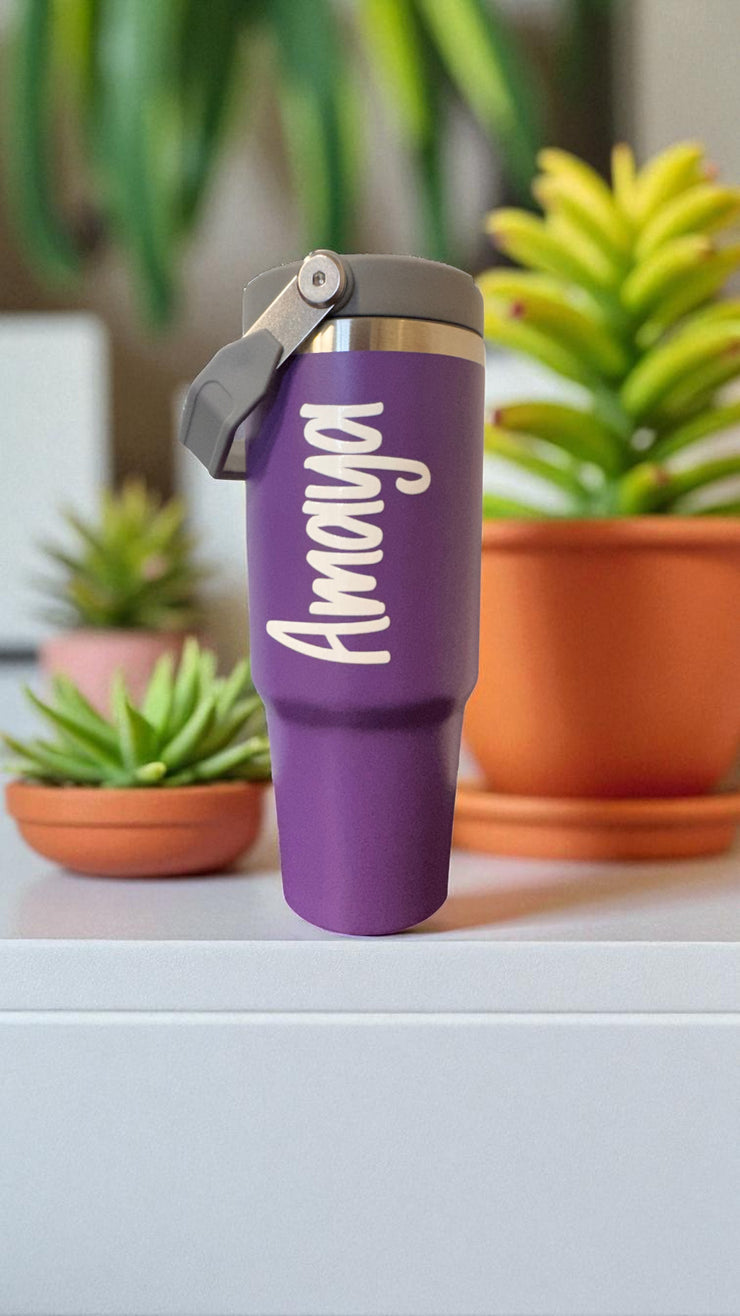 Personalised Insulated Tumbler with Top Handle