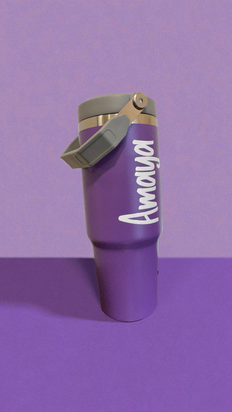 Personalised Insulated Tumbler with Top Handle