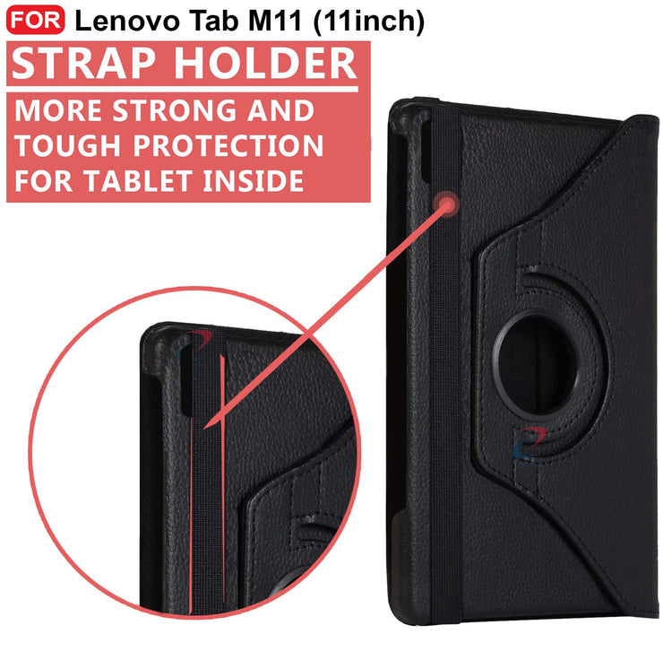 Lenovo Tab M11 (11 inch) Leather Stand Smart Case Cover 360° MultiAngle Rotatable Case Cover
