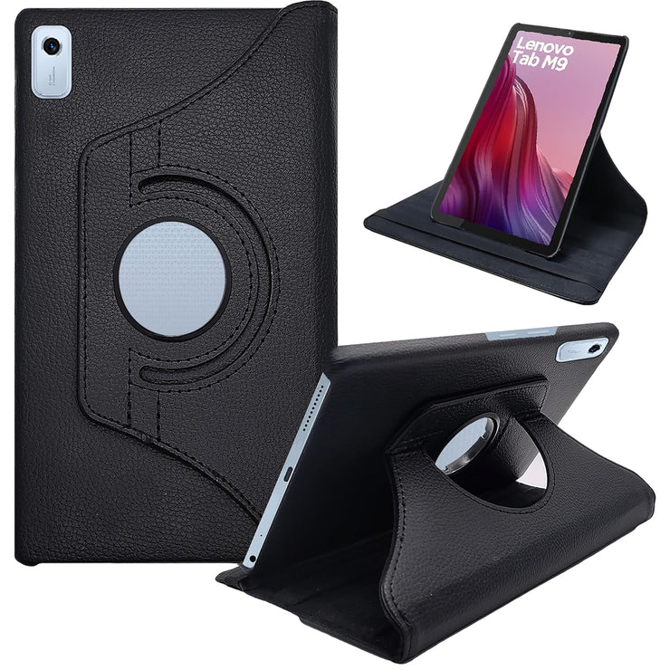 Lenovo Tab M9 (9 inch) Leather Stand Smart Case Cover 360° MultiAngle Rotatable Case Cover
