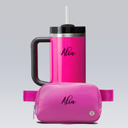 Combo Personalised Tumbler Mugs and Waist Pouch