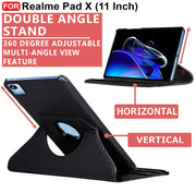 Realme Pad X (11 inch) Leather Stand Smart Case Cover 360° MultiAngle Rotatable Case Cover