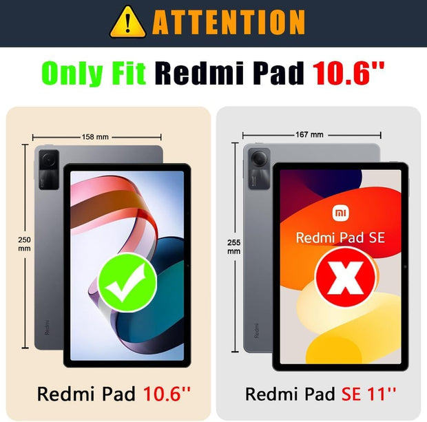 Redmi Pad 10.61 inch Tablet Case 360° MultiAngle Rotatable Case Cover