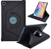 Samsung Tab S6 Lite (10.4 inch) Leather Stand Smart Case Cover 360° MultiAngle Rotatable Case Cover, Black
