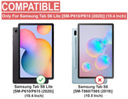 Samsung Tab S6 Lite (10.4 inch) Leather Stand Smart Case Cover 360° MultiAngle Rotatable Case Cover, Black
