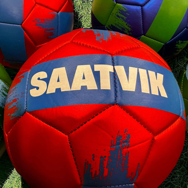 Personalised Metallic Football - Blue