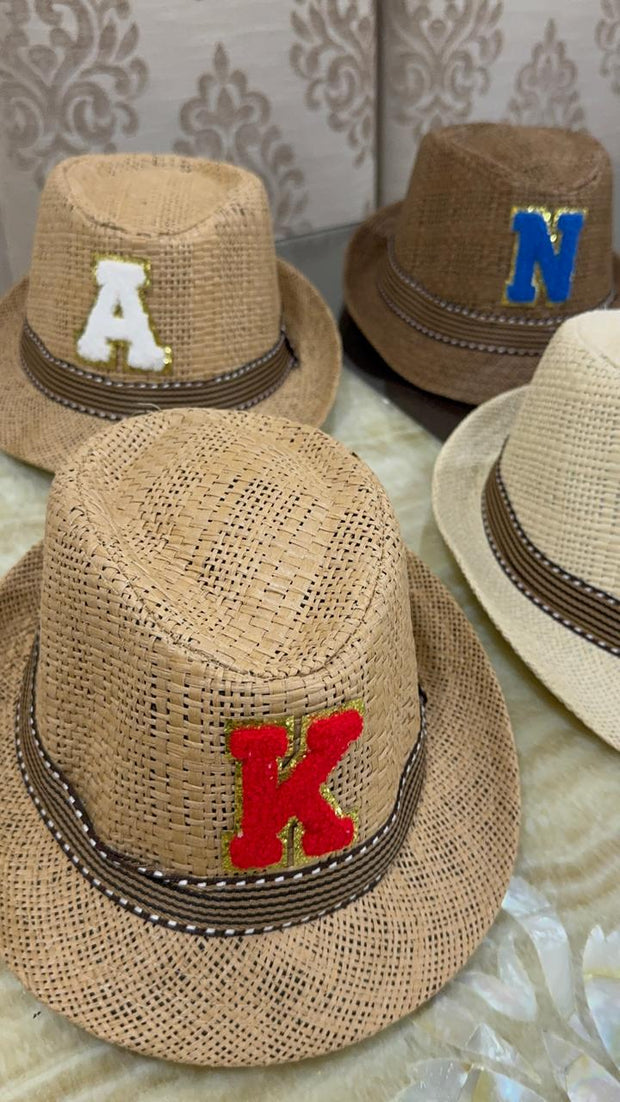 Personalised Monogram Summer Mesh Fedora Hat