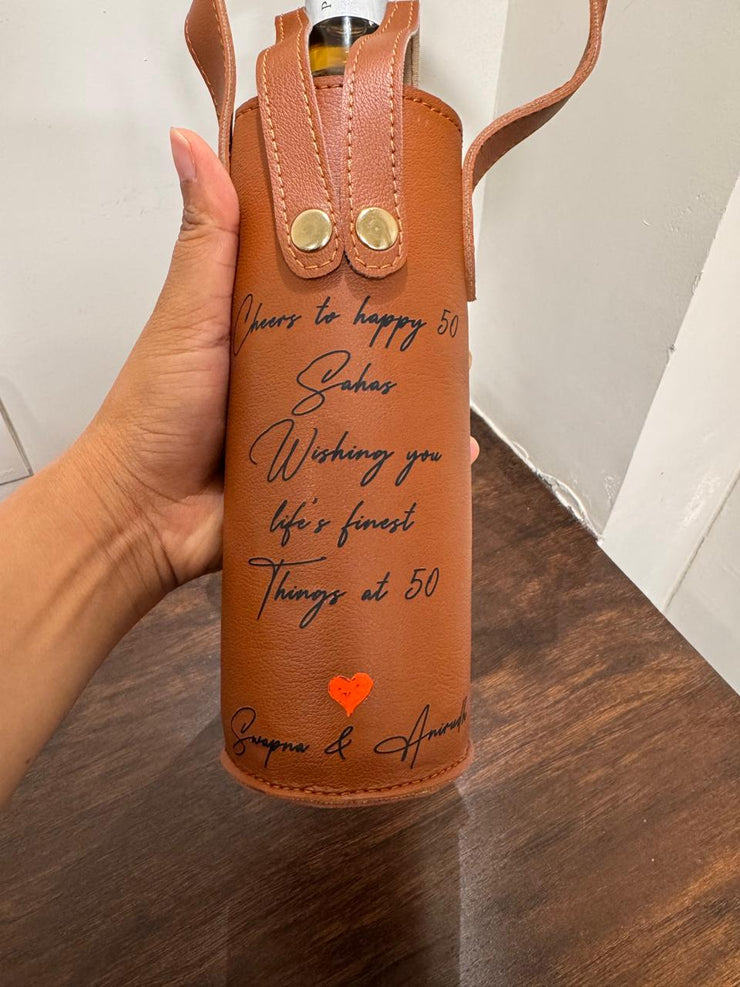 Personalised Leather Wine Carrier