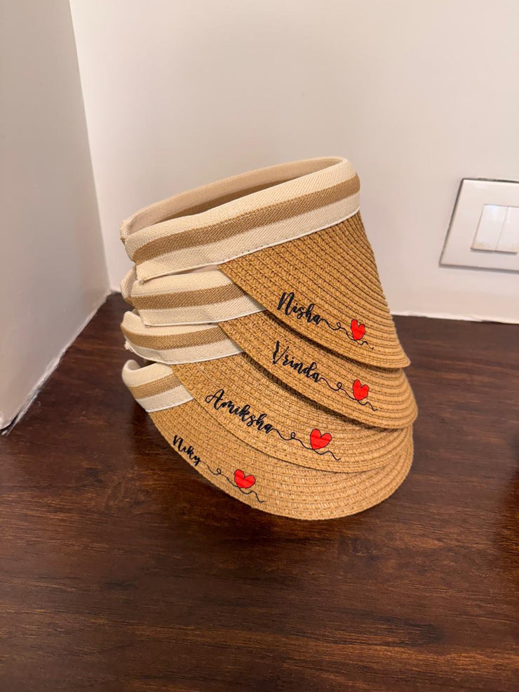 Personalised Female Summer Beach Cap