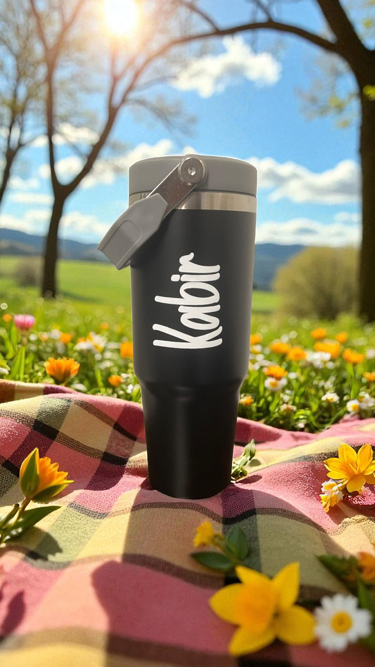 Personalised Insulated Tumbler with Top Handle