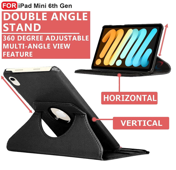 IPad Mini 6th Gen (2021) Rotating Faux Leather Case